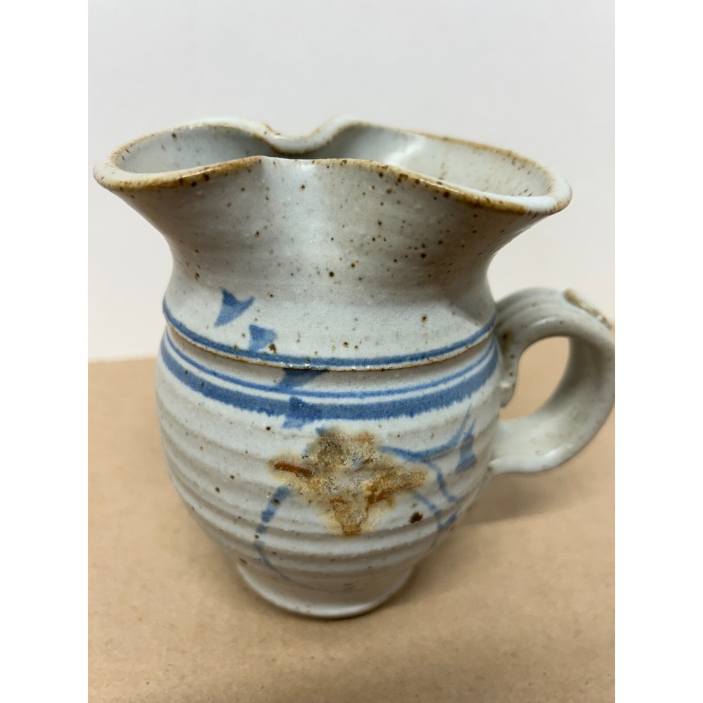 Glazed Ceramic Pitcher Creamer Jar Pottery Handmade Art Pottery